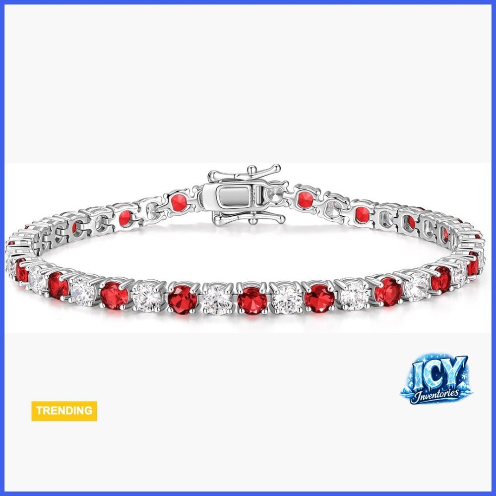 Sterling Silver Tennis Bracelet, Fine Jewelry Gift for Women